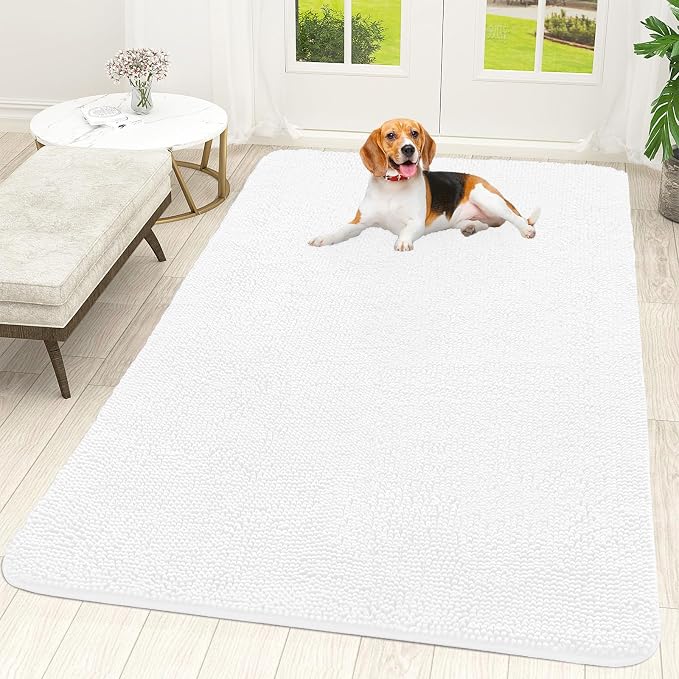 OLANLY Dog Door Mat for Muddy Paws 70x46, Absorbs Moisture and Dirt, Absorbent