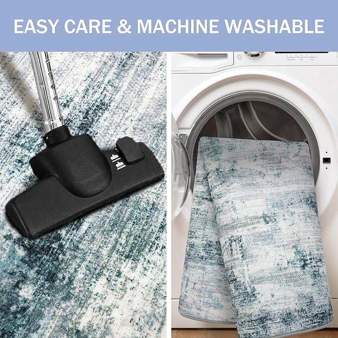 IOHOUZE Modern Abstract Area Rugs 5x7 Ft Washable Rugs