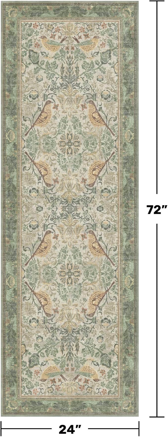 Hazo Haus Boho Long Bathroom Runner Rug 2x6