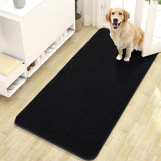 OLANLY Dog Door Mat for Muddy Paws 47x24, Absorbs Moisture and Dirt, Absorbent