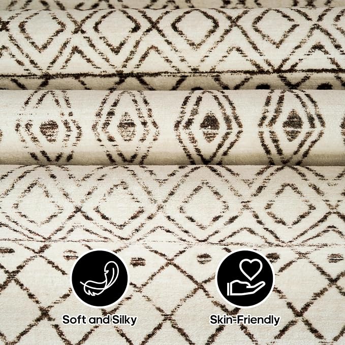 4x8 Rug Runner Machine Washable: Moroccan Hallway Runners