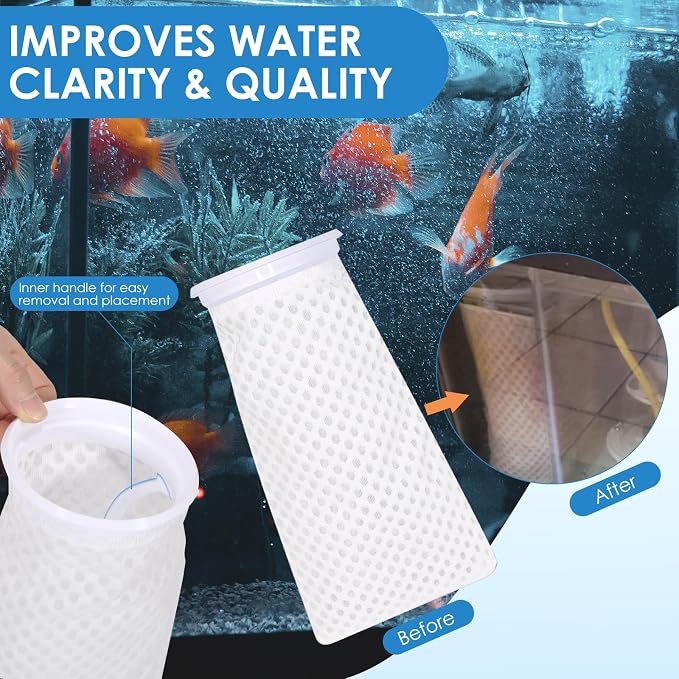 12 Pack 4 Inch Filter Sock, 150 Micron, Ring Honeycomb Filter Socks, Filter