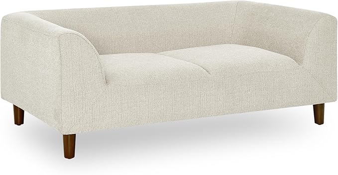 Pet Sofa with Backrest and Armrests,Modern Rectangular Pet Sofa Suitable for Small and Medium Dogs,Soft Cushion Comfortable Dog Sofa for Living Room,Beige