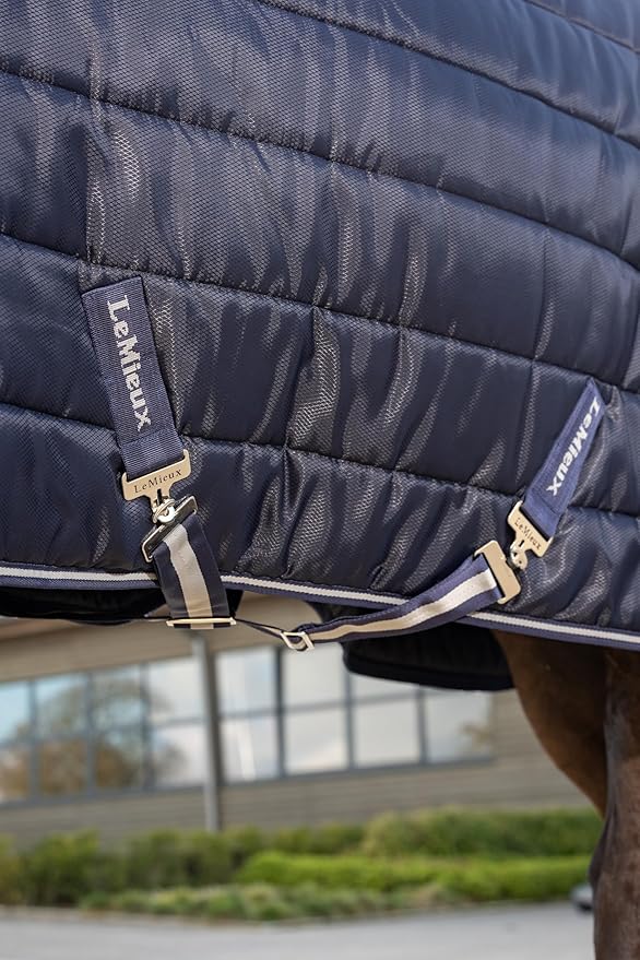 LeMieux Arika Stable-Tek 100g Blanket - Diamond Ripstop Outer - Breathable and Stain Repellent - Navy - 84"