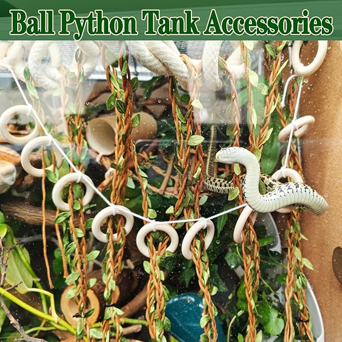 Climbing Vines for Reptiles, Handcrafted Jungle Vines, Suitable for Snakes, Ball Pythons, Chameleons, Playground Climbing Toys, Corn Snake Enrichment Toys