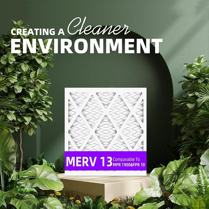 16 3/8x21 1/2x1 MERV 13 Pleated Air Filter MPR 1900 & FPR 10, Furnace Air
