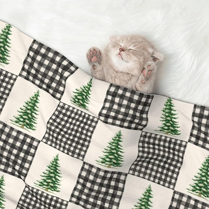 Buffalo Plaid Pet Blanket - Dog Throw Blanket 40x30 Couch Blankets for Puppy Dogs Cats