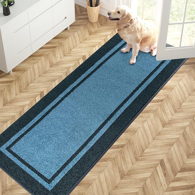PURRUGS Dirt Trapping Door Mat 24" x 70", Non-Slip Machine Washable Entryway Rug