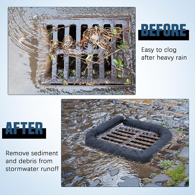 2 Pcs Sediment Filter Erosion Control Blanket Silt Fence Sock