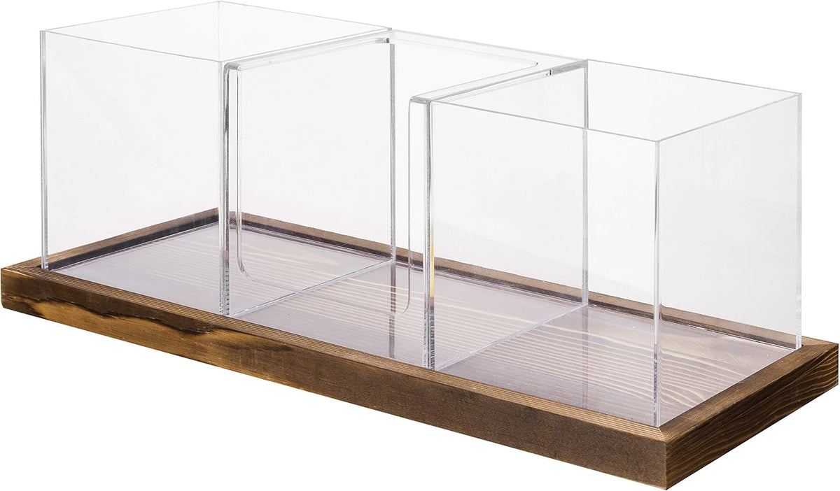 MyGift Coffee & Tea Station Organizer with Acrylic Compartments, 4 Piece