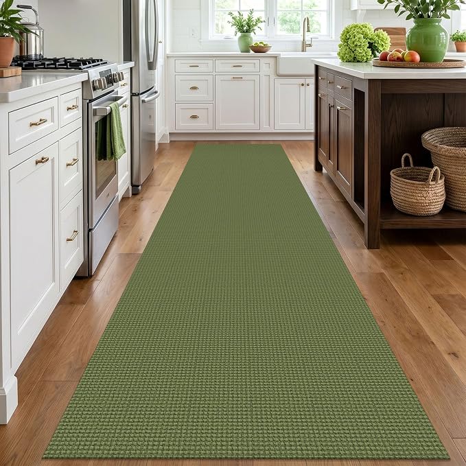 IOHOUZE Washable Runner Rug 3x12 Non Slip Rubber Backed Extra Long Hallway