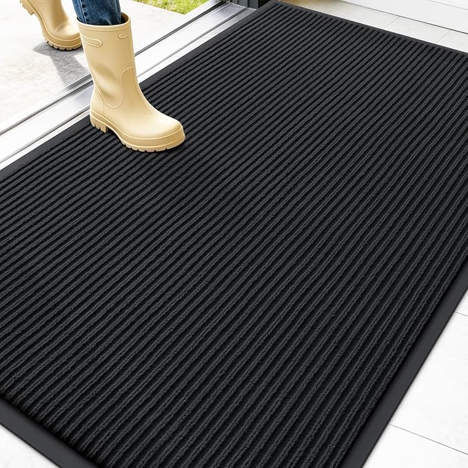 OLANLY Front Door Mat Indoor Outdoor Entrance, Waterproof Heavy Duty Doormat