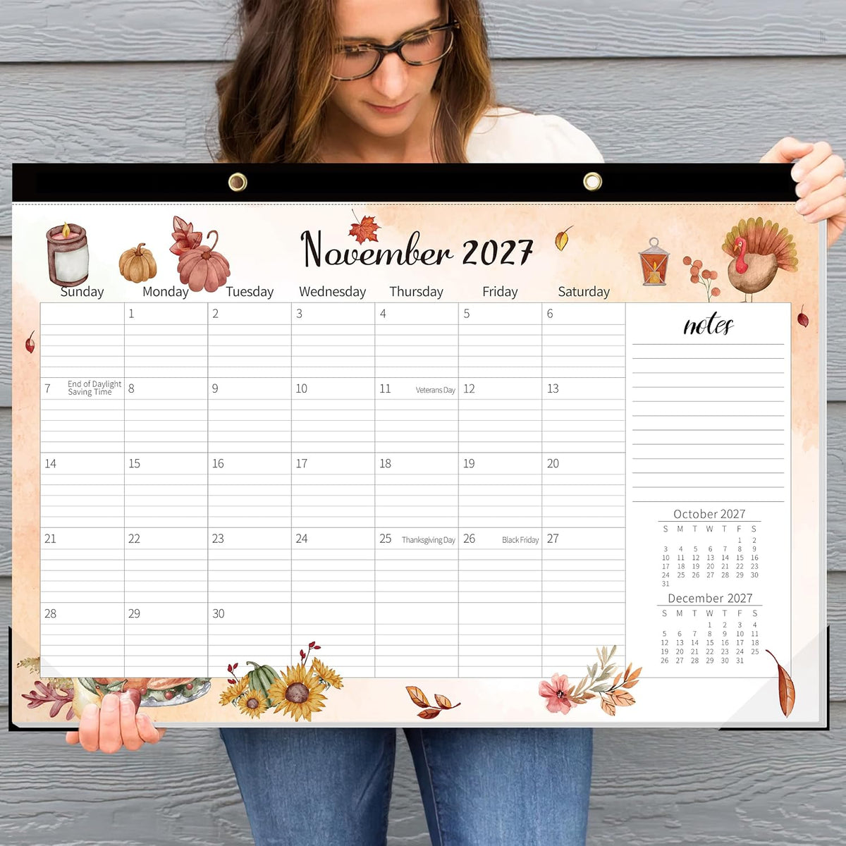 GuassLee Desk Calendar 2027-2028 Extra Large, 18 Months, 20" x 30"