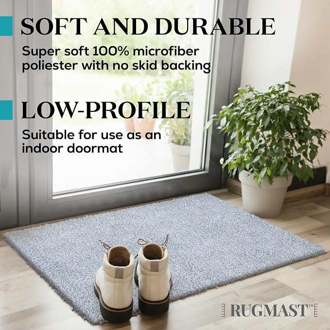 Premium Microfiber Indoor Door Mat – 32"x48" Washable Entry Mat, Waterproof