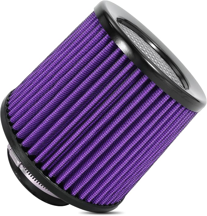 Cold Air Intake Filter High Performance Washable Filter Clamp-On Replacement
