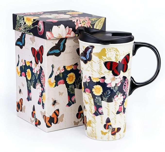 Topadorn 17oz Ceramic Travel Mug