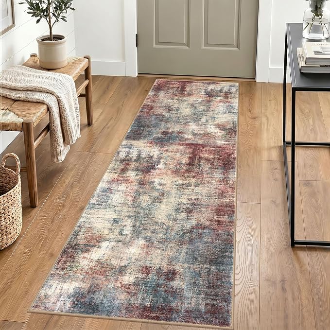 IOHOUZE Abstract Runner Rug 2x6 Ft Washable Runners