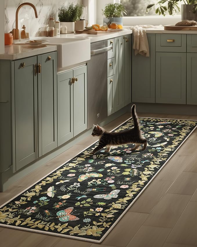 Washable Runners for Hallways Kitchen Rugs: 2'6"x8' Runner Rug Stain Resistant
