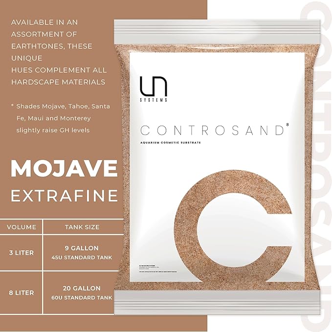 UNS Controsand - Mojave, 8L - Natural Freshwater 0.4-0.9mm Warm Sand for Aquascaping Planted Tanks - Aquarium, Terrarium, Paludarium Substrate for Betta, Shrimp, Fish, Jumping Spider, Turtle