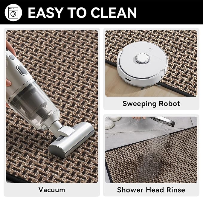 Indoor Door Mat Dirt 36x60 Resistant and Absorbent, Non-Slip Rubber Backing