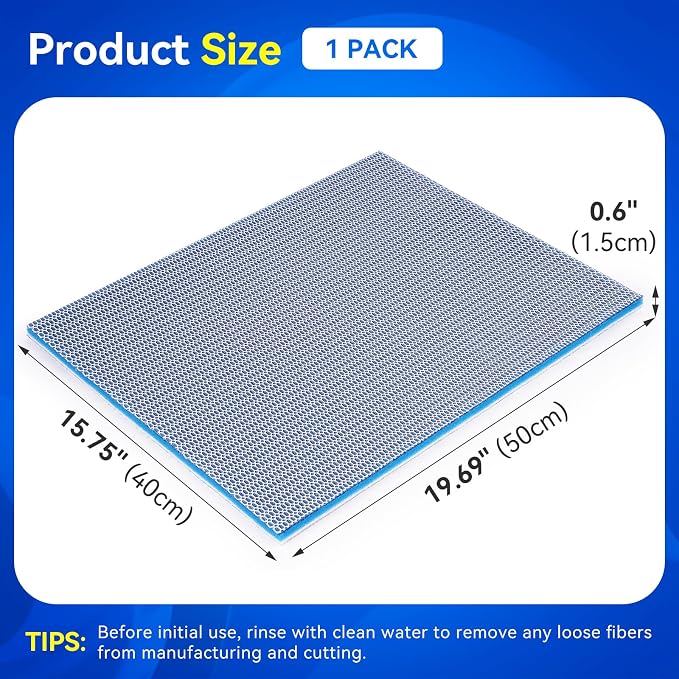 Borlech 8-Layer Fast-Acting Aquarium Filter Pad