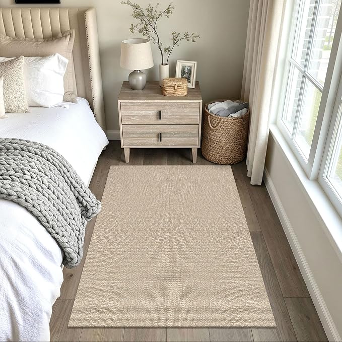EARTHALL Washable Area Rug 4x5 Ft Non Slip Rugs