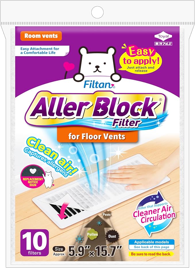 Aller Block Floor Vent Filters – Anti-Allergenic, Captures Dust & Pollen