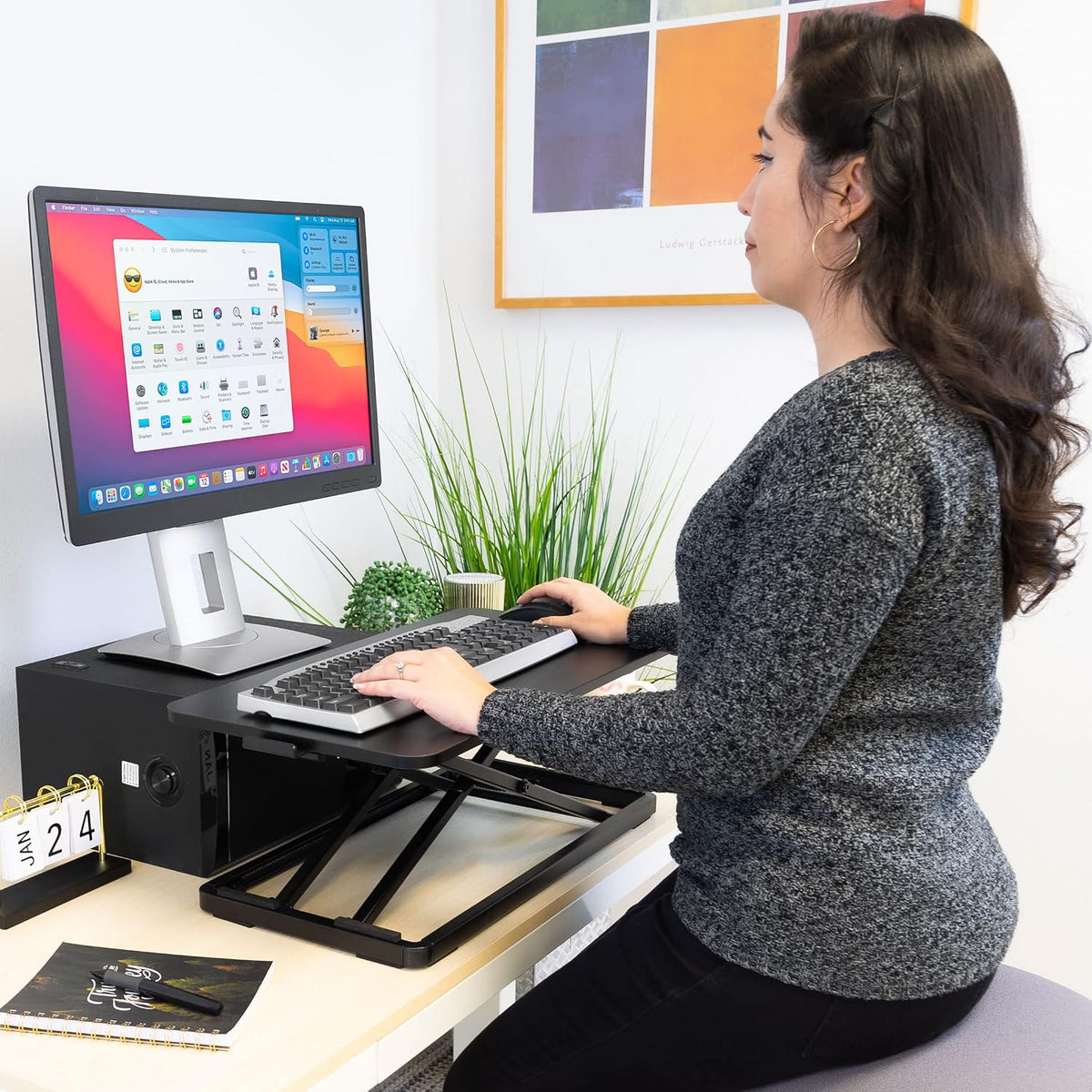 Mount-It! Standing Keyboard Tray, Sit to Stand 1.7-15.6 in, 23.6 in