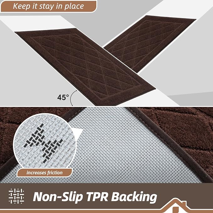 BEQHAUSE Dirt Trapper Door Mat 32" x 48", Doormat Non-Slip Entryway Rugs