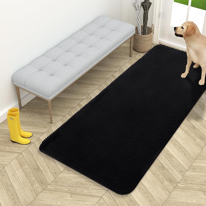 OLANLY Dog Door Mat for Muddy Paws 54x24, Absorbs Moisture and Dirt, Absorbent