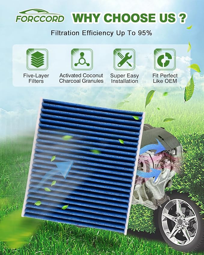Cabin & Engine Air Filter Fit for Nissan Rogue 2.5L, Rogue 2.0L Hybrid