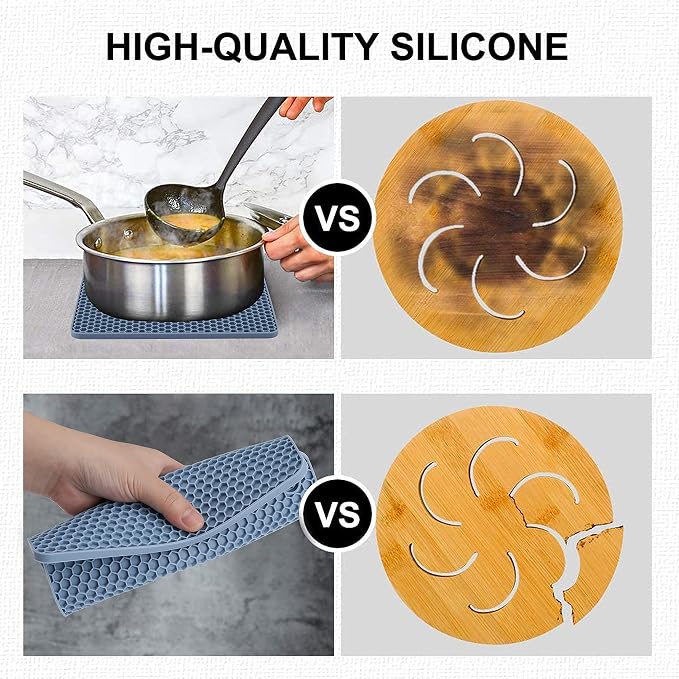 4 Pack Silicone Trivet Mat, Silicone Trivets