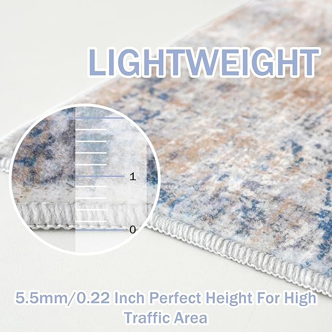 IOHOUZE Abstract Area Rugs 5x7 Ft Washable Rugs