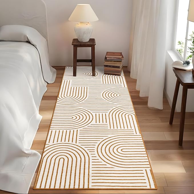 ROYHOME Modern Rug 2x6 Runners for Hallways, Abstract Kitchen Runner Rugs Non