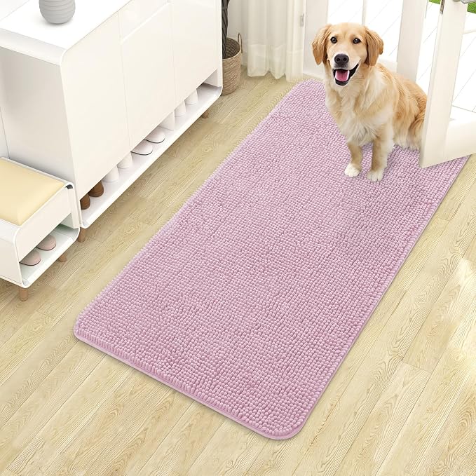 OLANLY Dog Door Mat for Muddy Paws 40x24, Absorbs Moisture and Dirt, Absorbent