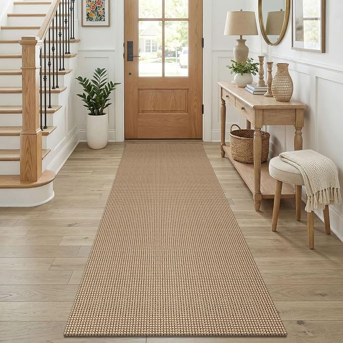 KOZYFLY Runners for Hallways 2.6x8 ft Washable Kitchen Runner Non Slip Rubber