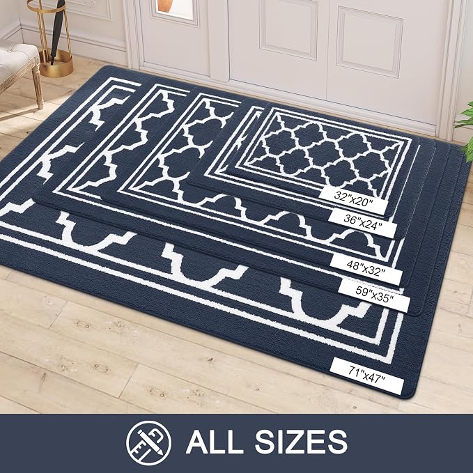 Buganda Runner Indoor Door Mat, Dirt-Resistant and Absorbent Doormat, Low