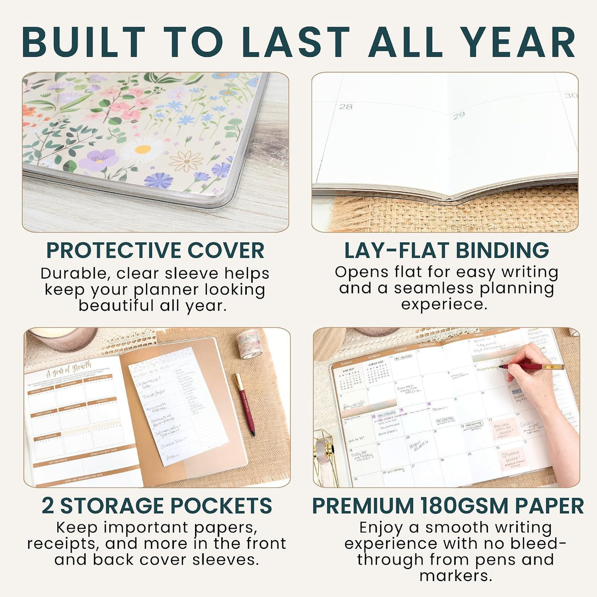 bloom daily planners 2027 Monthly Planner Calendar Book (January 2027 - December 2027) - Large 9” x 12” Floral Agenda Schedule Organizer - Garden Party