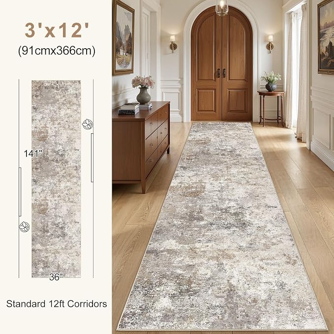 UERMEI 3x12 Washable Runner Rug