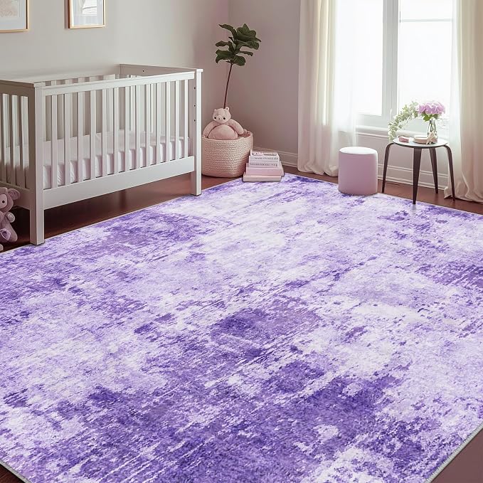 RELEANY Washable Area Rugs 5'x7' Non-Slip Modern Abstract Soft