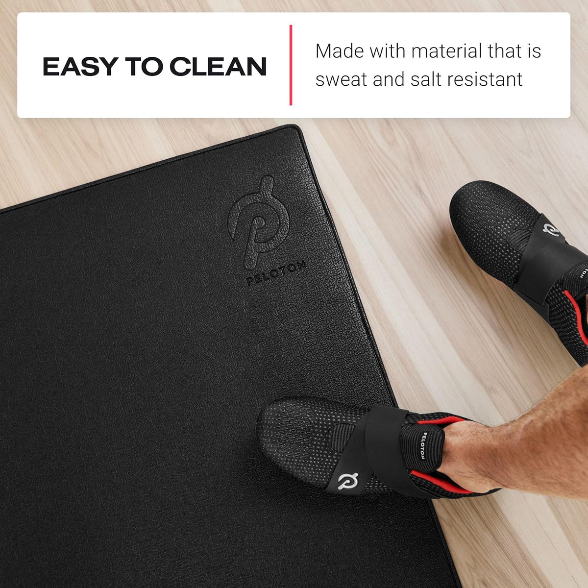 Peloton Bike Mat, Exercise Equipment Floor Protector, Black, 72" x 36"