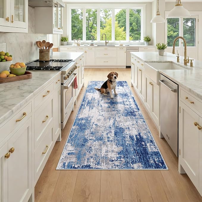 RELEANY Washable Area Rugs 3x7 Non-Slip Modern Abstract Soft