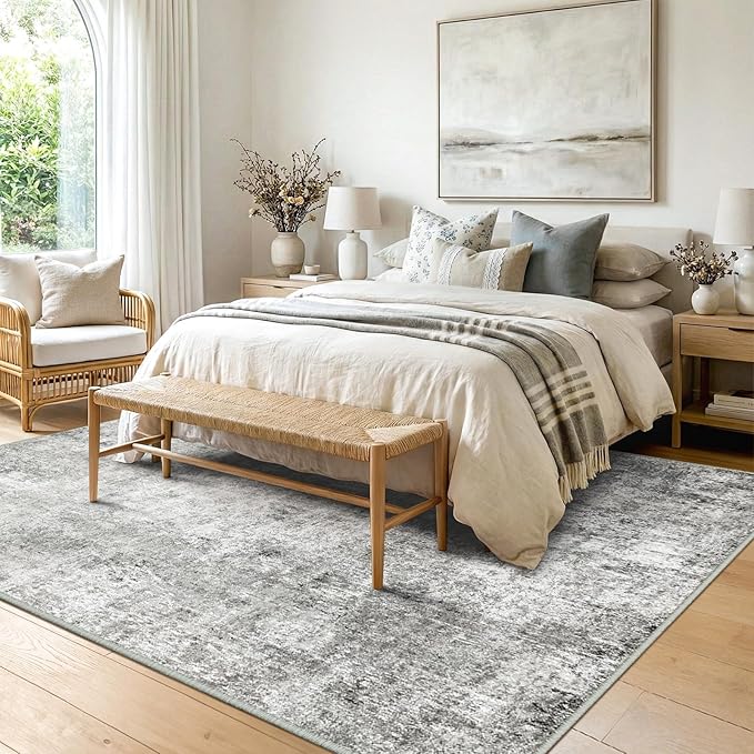 RELEANY Washable Area Rugs 6'x9' Non-Slip Modern Abstract Soft