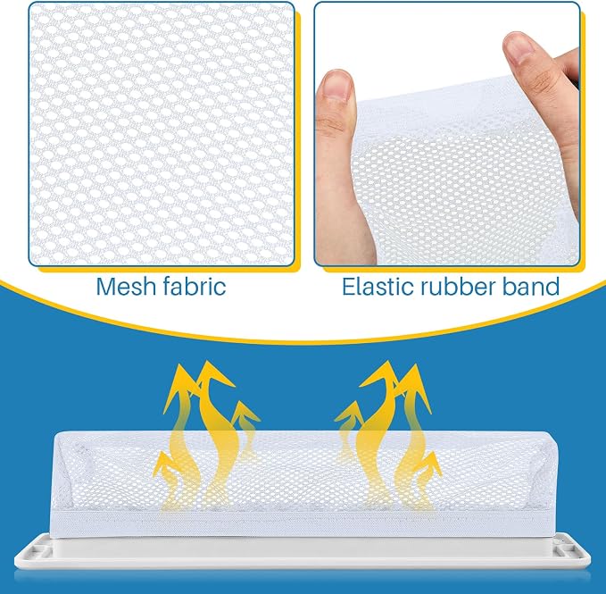 Zonon 12 Pcs 4 x 10 Inch Floor Register Trap Cover Vent Screen