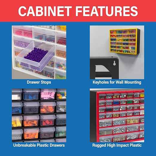 Akro-Mils 64-Drawer Plastic Drawer Storage Cabinet