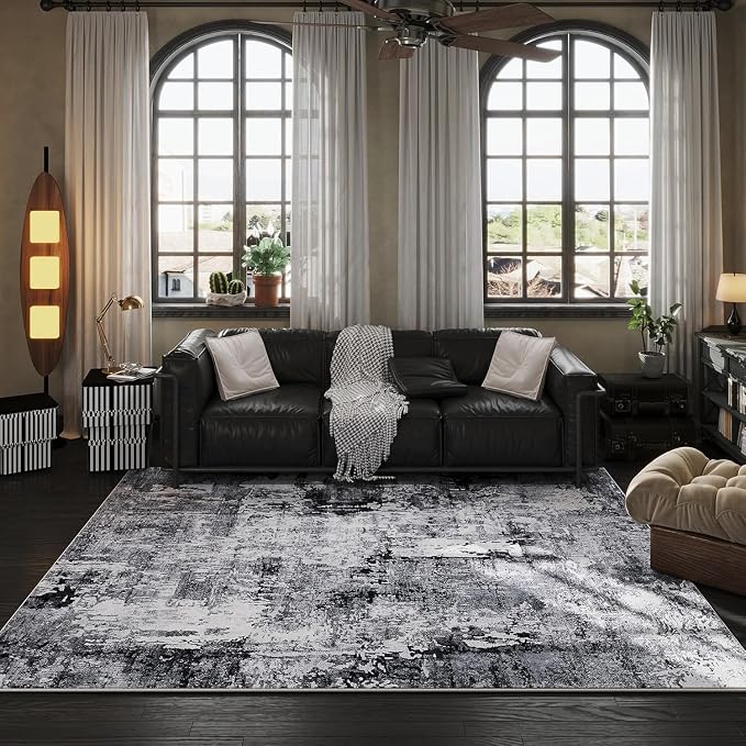 Rugcomf 9x12 Washable Boho Rug