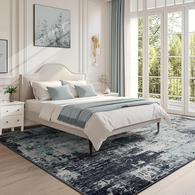 RELEANY Washable Area Rugs 6'x8' Non-Slip Modern Abstract Soft