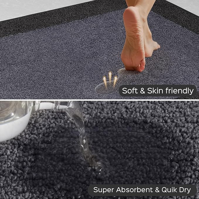 Machine Washable Kitchen Rugs Set of 2, Non Slip Kitchen Mats