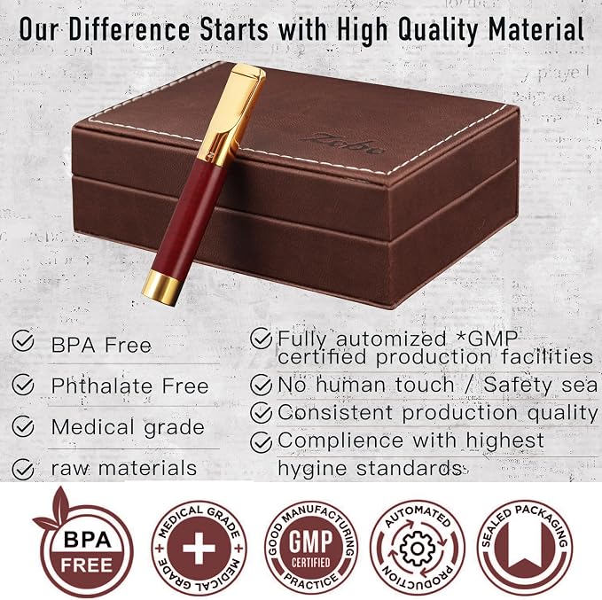 Reusable Washable Cigarette Filter Tips Mouthpiece Handcrafted Solid Wood Metal