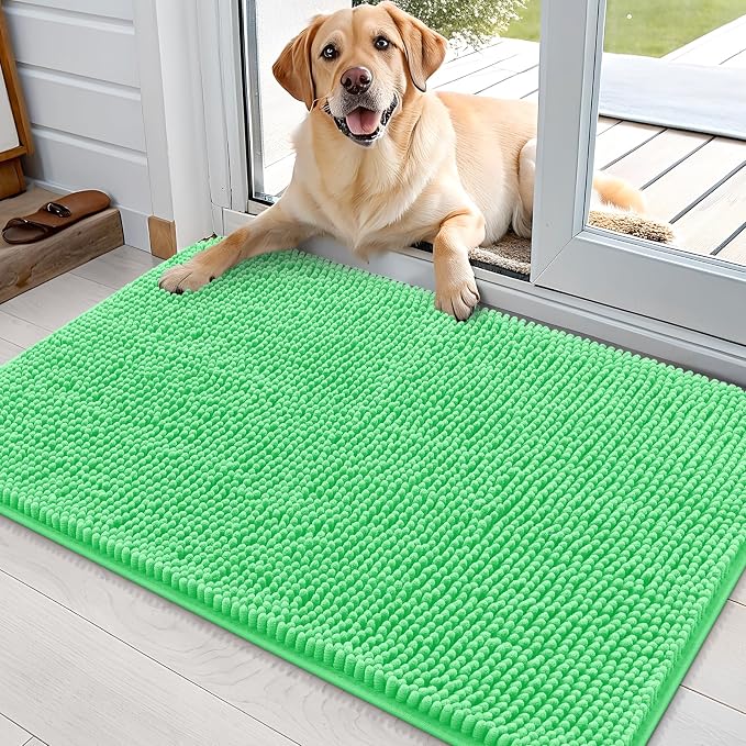 OLANLY Dog Door Mat for Muddy Paws 36x24, Absorbs Moisture and Dirt, Absorbent